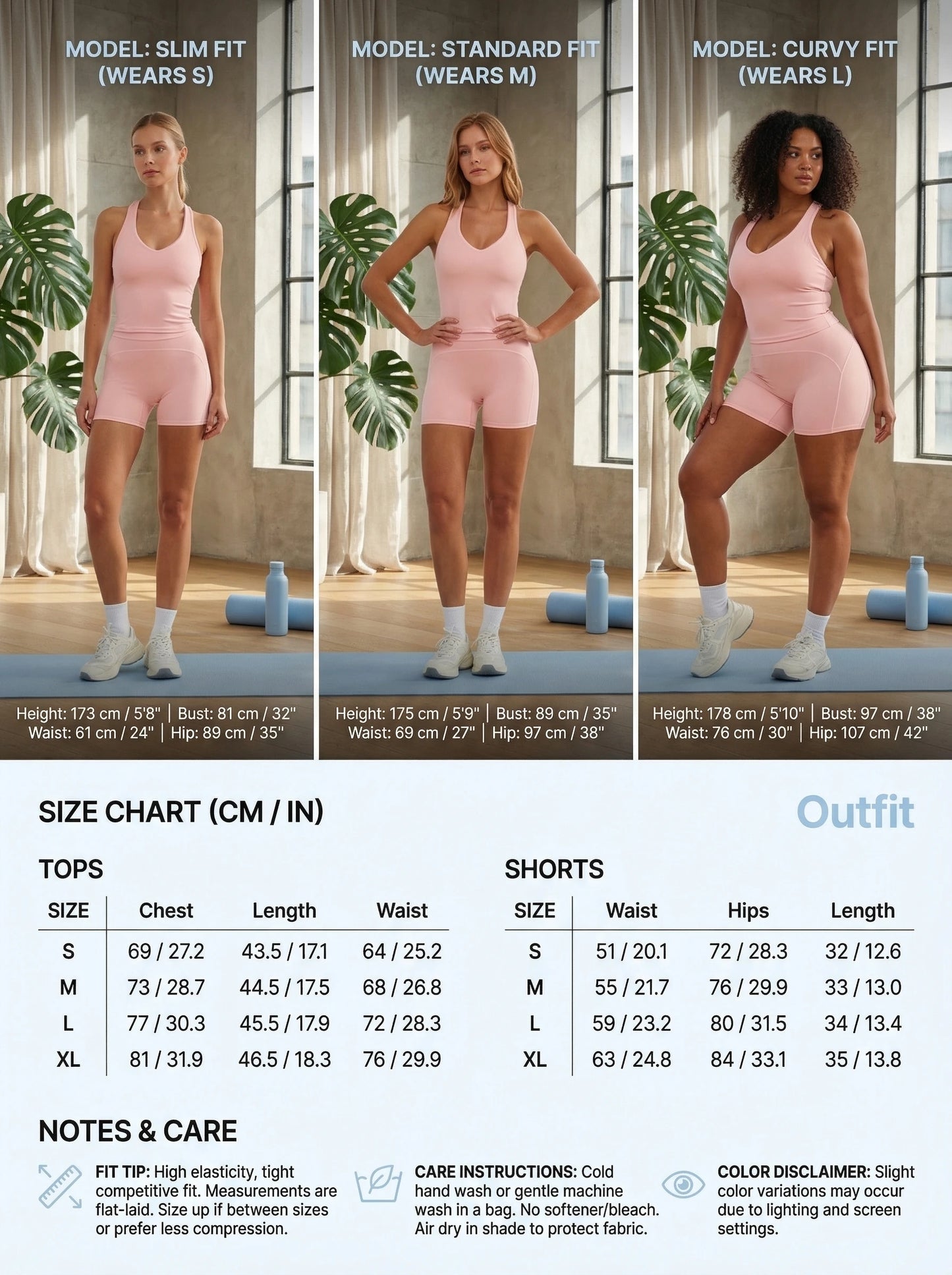 Women's Yoga Set – Racerback Tank & High-Waisted Workout Shorts