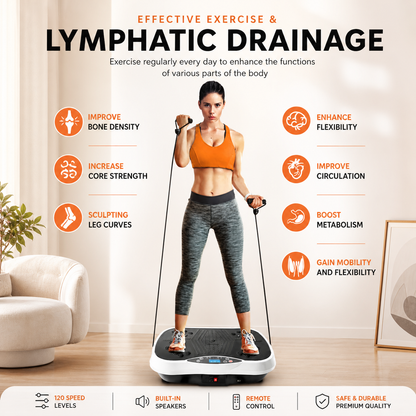 Portable Vibration Plate with Resistance Bands