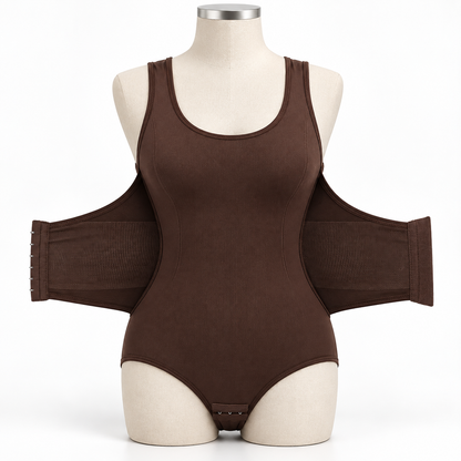LuxeZip Tummy-Control Bodysuit with Waist Belt