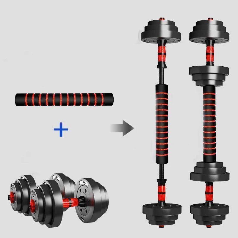 Adjustable Dumbbell & Barbell Home Gym Set 5lbs – 44lbs