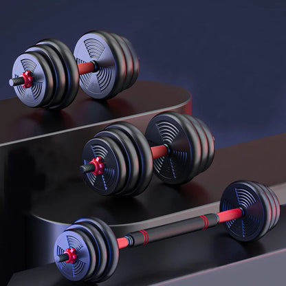 Adjustable Dumbbell & Barbell Home Gym Set 5lbs – 44lbs