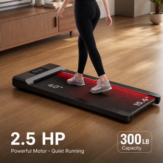 Portable Walking Pad Treadmill, 2.5HP with Remote