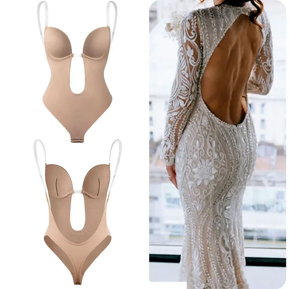 LuxeSculpt Backless Shaping Bodysuit