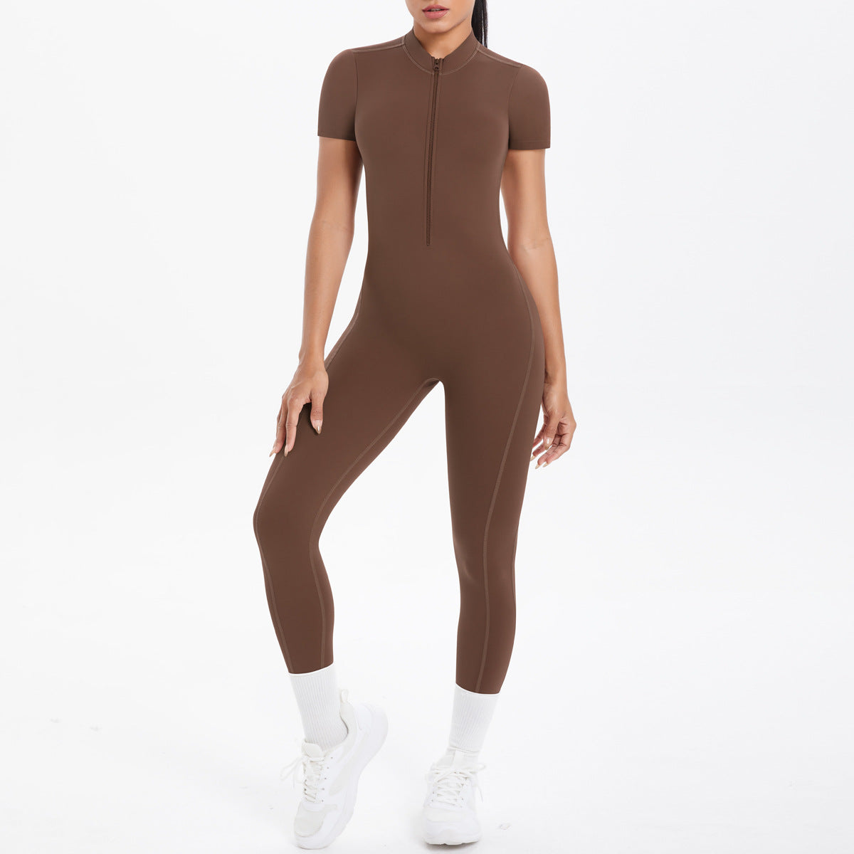 Women's Backless Scrunch Jumpsuit – Seamless Push-Up Yoga & Workout One-Piece