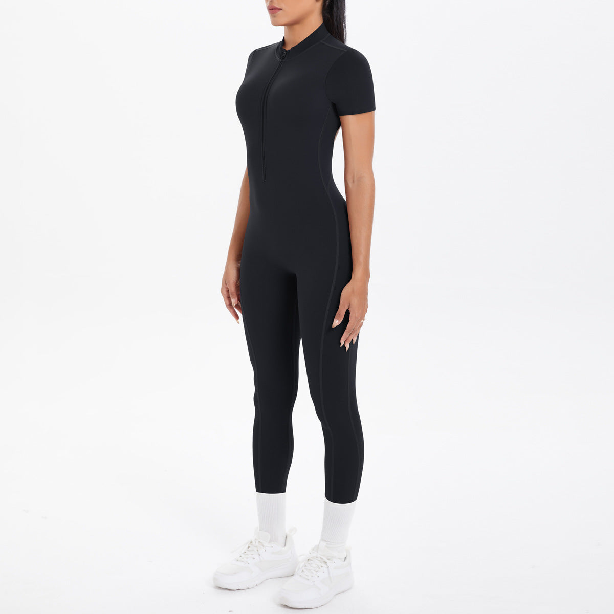 Women's Backless Scrunch Jumpsuit – Seamless Push-Up Yoga & Workout One-Piece