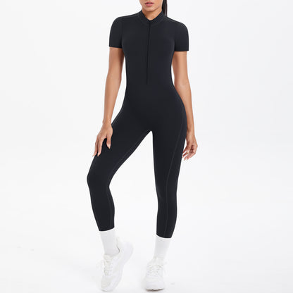 Women's Backless Scrunch Jumpsuit – Seamless Push-Up Yoga & Workout One-Piece