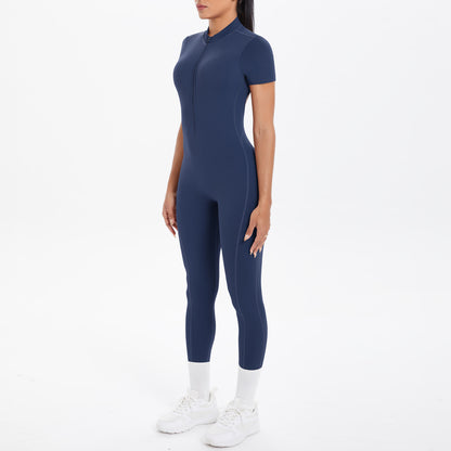 Women's Backless Scrunch Jumpsuit – Seamless Push-Up Yoga & Workout One-Piece
