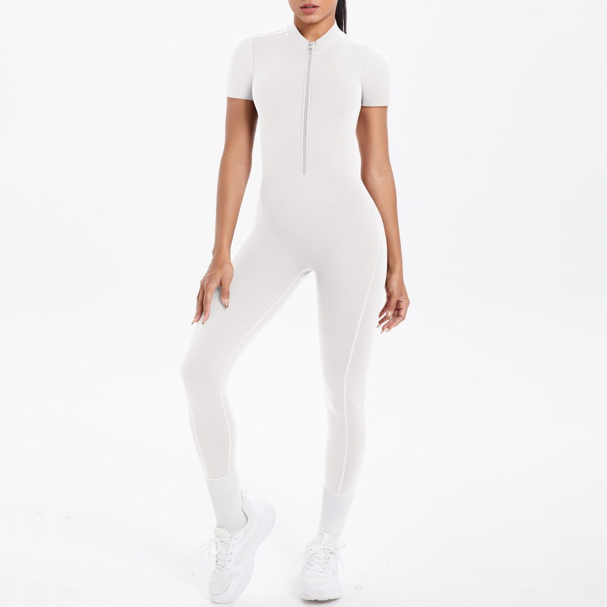 Women's Backless Scrunch Jumpsuit – Seamless Push-Up Yoga & Workout One-Piece