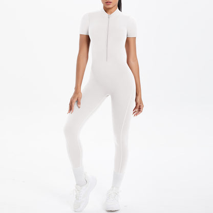 Women's Backless Scrunch Jumpsuit – Seamless Push-Up Yoga & Workout One-Piece