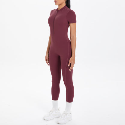 Women's Backless Scrunch Jumpsuit – Seamless Push-Up Yoga & Workout One-Piece