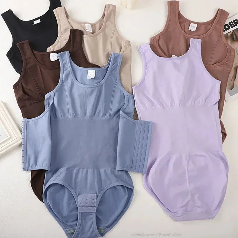 LuxeZip Tummy-Control Bodysuit with Waist Belt