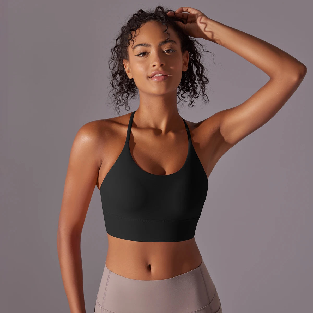 Backless Push-Up Sports Bra with Removable Pads