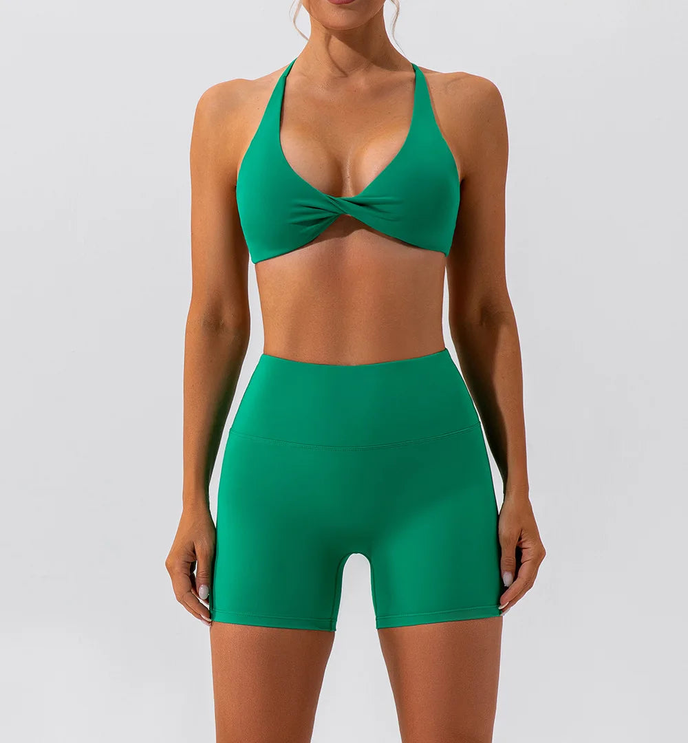 Criss-Cross Back Sports Bra Workout Top