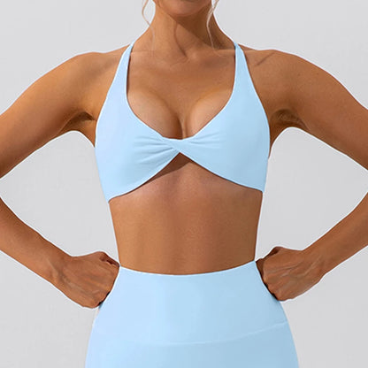 Criss-Cross Back Sports Bra Workout Top