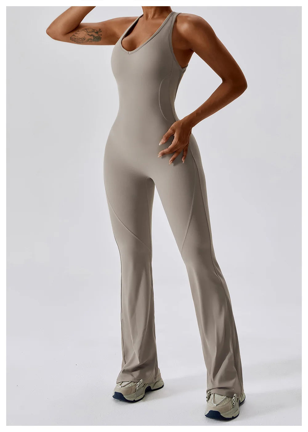 Women's Seamless Fitness Jumpsuit – Stretch One-Piece Yoga & Workout Romper