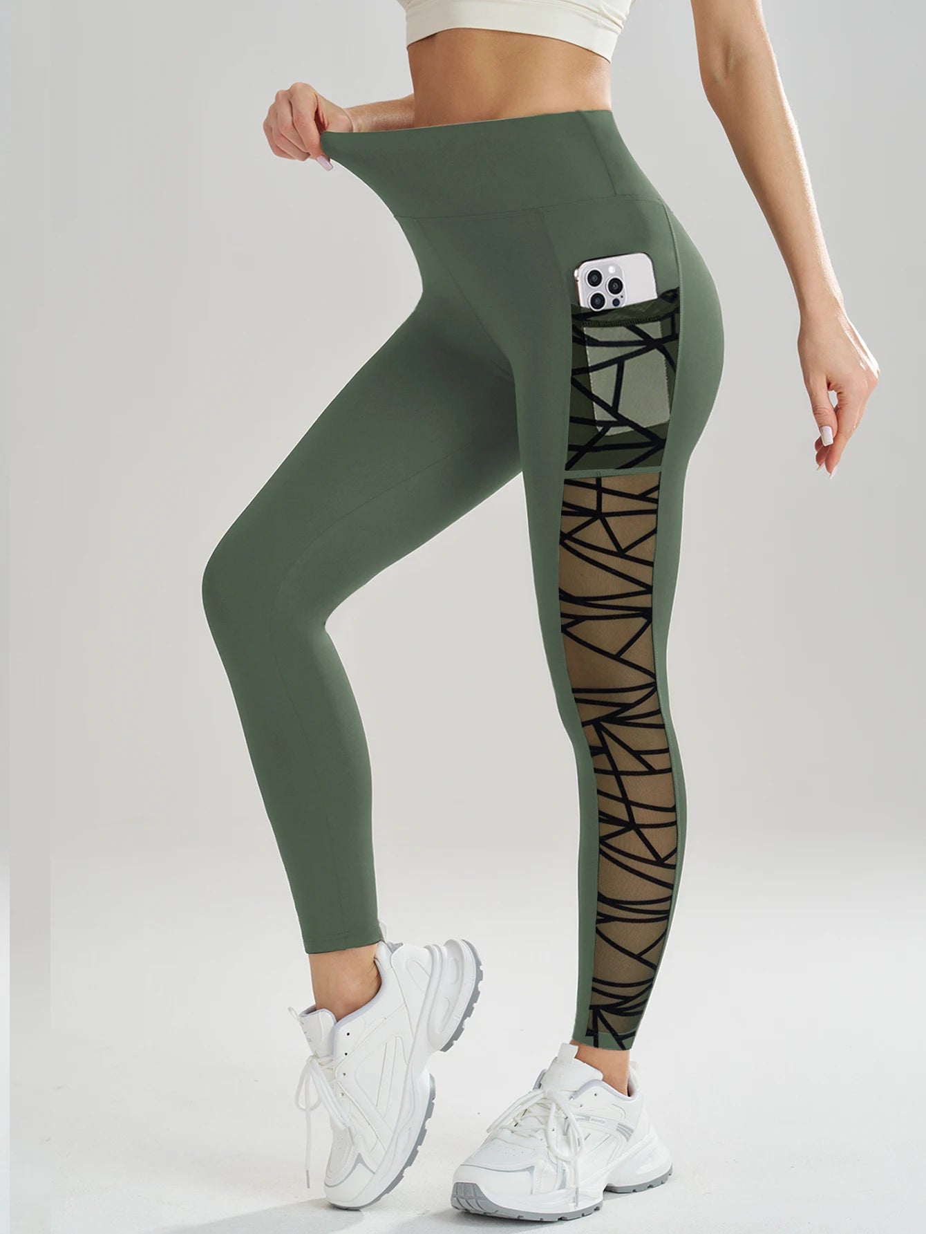 Women's High-Waisted Mesh Pocket Leggings