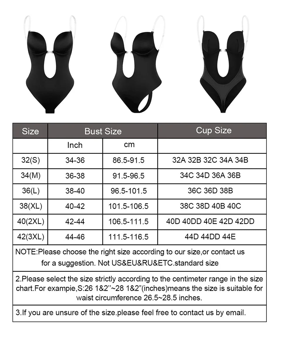 LuxeSculpt Backless Shaping Bodysuit