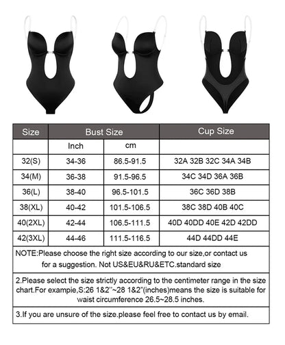LuxeSculpt Backless Shaping Bodysuit