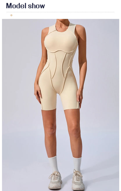 Women’s Padded Sport Jumpsuit – Fitness Bodysuit for Gym and Activewear