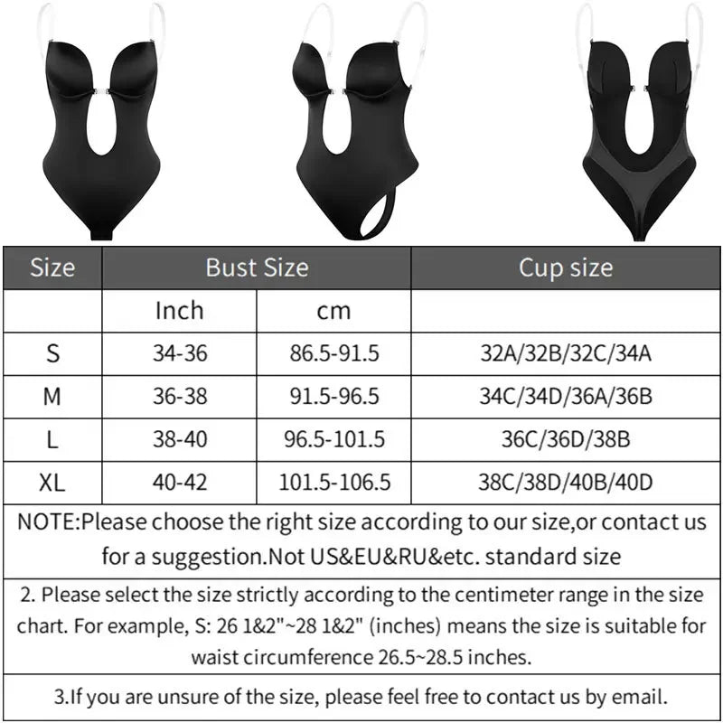 LuxeSculpt Backless Shaping Bodysuit