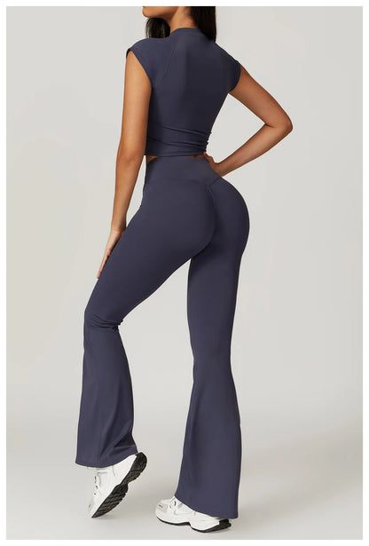 Sculpt & Move 2-Piece Short Sleeve Activewear Set
