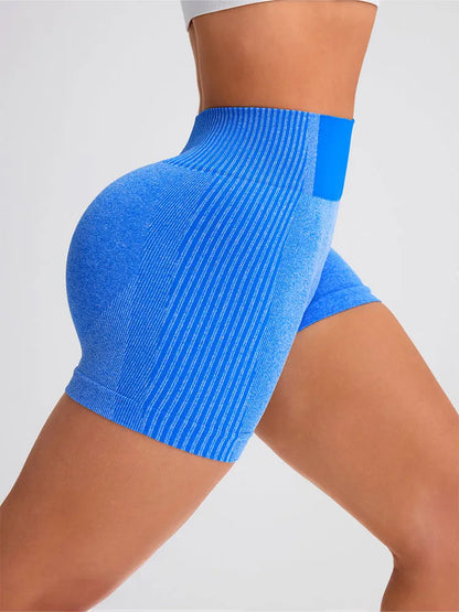 Women's High-Waisted Workout Shorts – Tummy Control Seamless Yoga & Gym Shorts