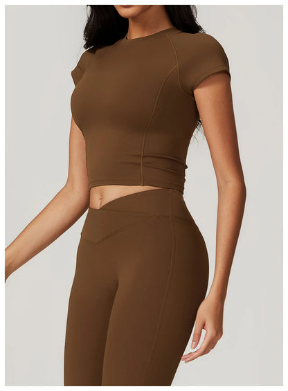 Sculpt & Move 2-Piece Short Sleeve Activewear Set