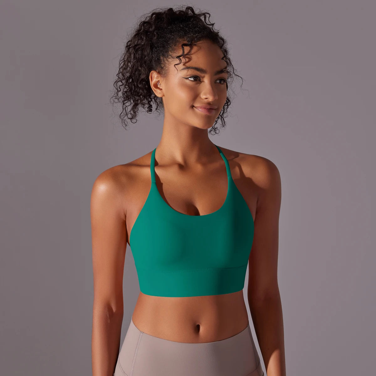 Backless Push-Up Sports Bra with Removable Pads
