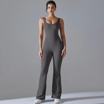 V-Back Sculpting Workout Jumpsuit