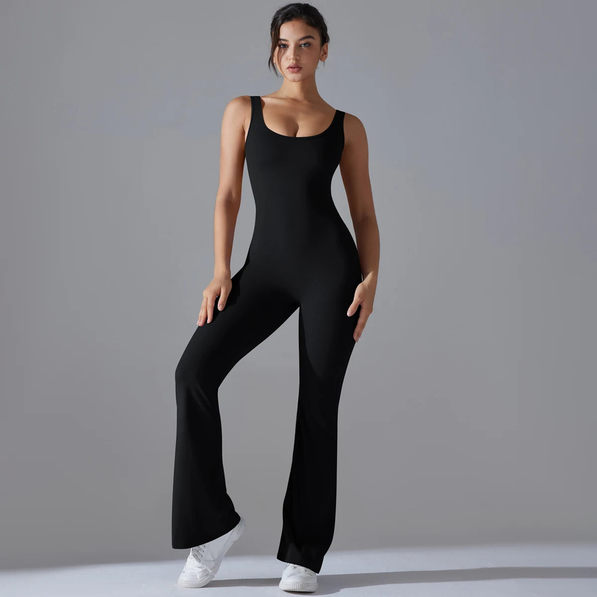 V-Back Sculpting Workout Jumpsuit