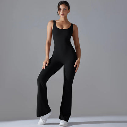 V-Back Sculpting Workout Jumpsuit