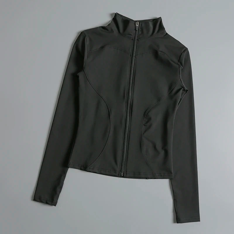 Women's Running Jacket – Slim Fit Zip-Up Activewear