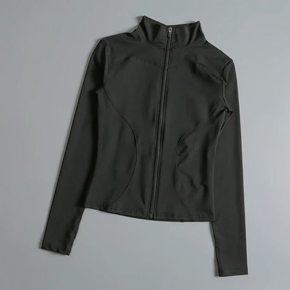 Women's Running Jacket – Slim Fit Zip-Up Activewear