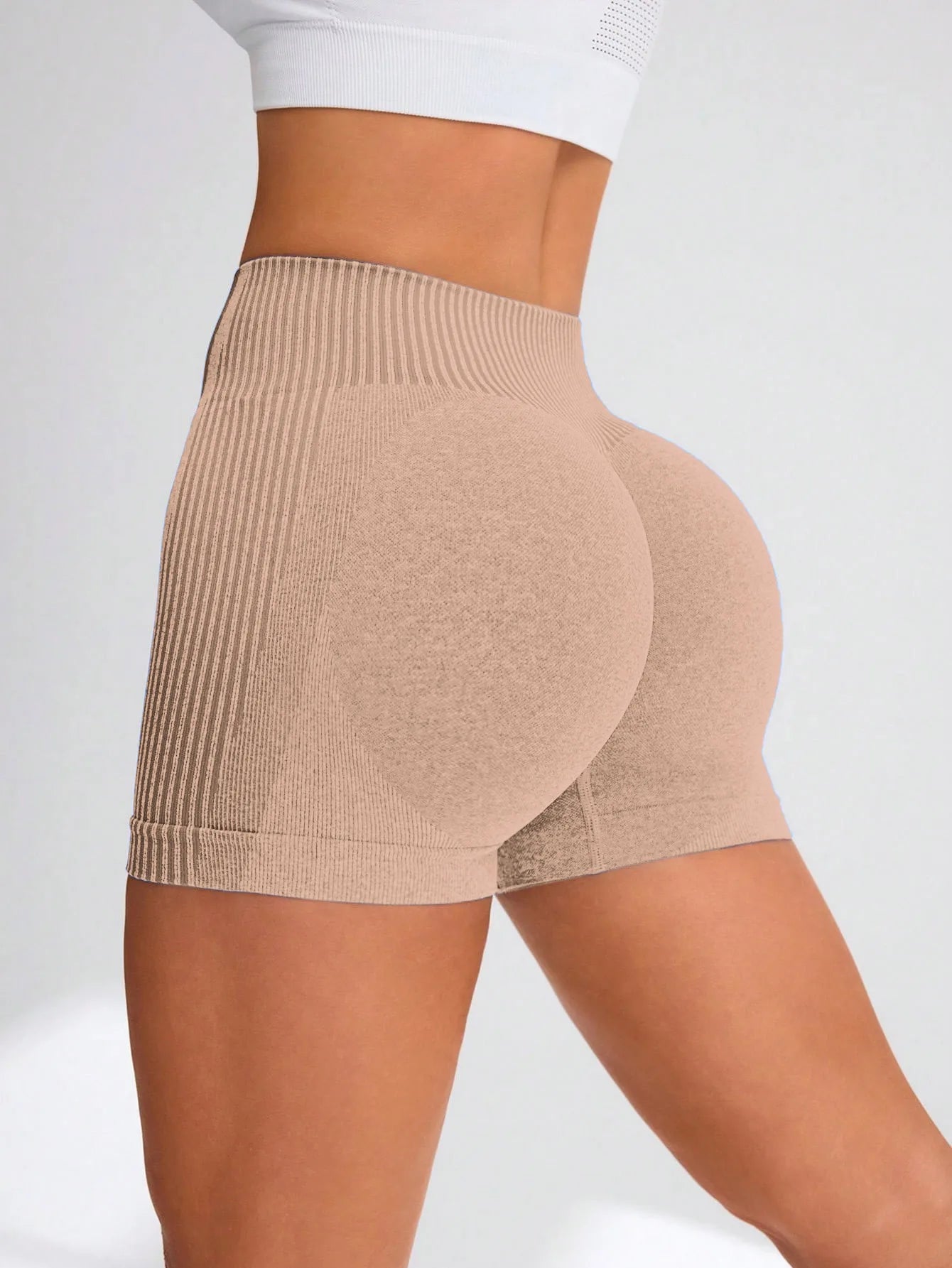 Women's High-Waisted Workout Shorts – Tummy Control Seamless Yoga & Gym Shorts