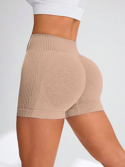 Women's High-Waisted Workout Shorts – Tummy Control Seamless Yoga & Gym Shorts
