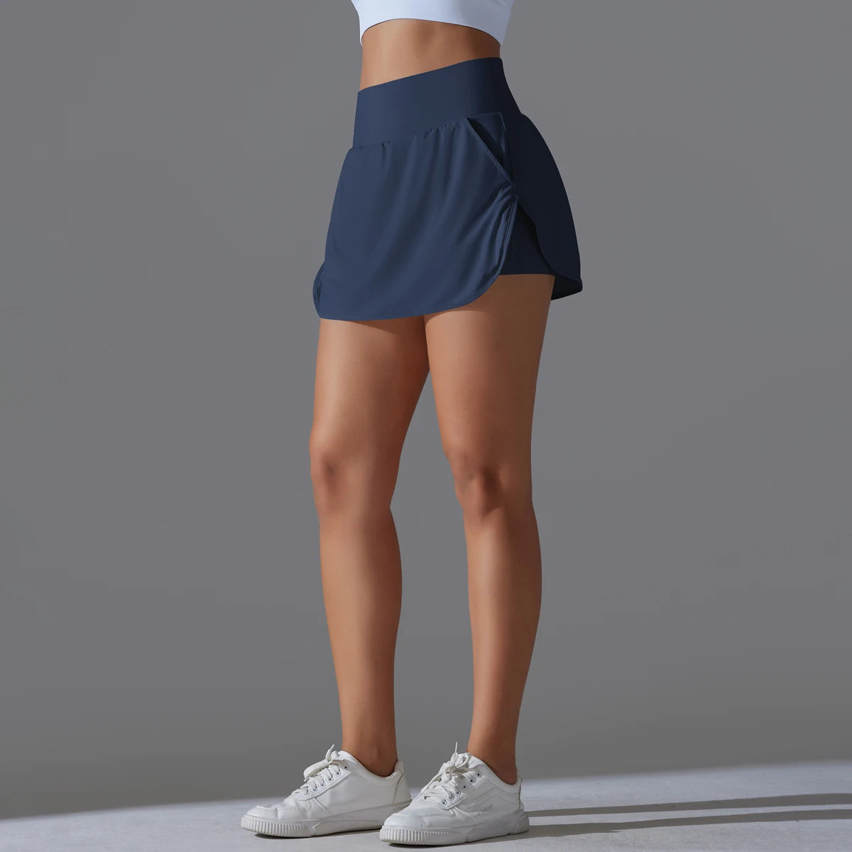 High-Waist Active Tennis Skirt