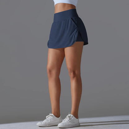 High-Waist Active Tennis Skirt