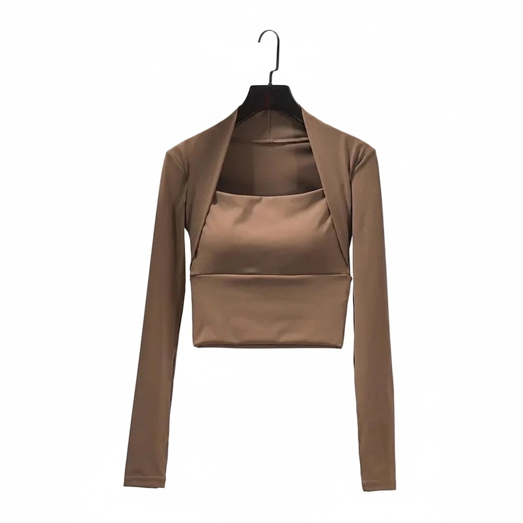 Elegant Long Sleeve Yoga Workout Top