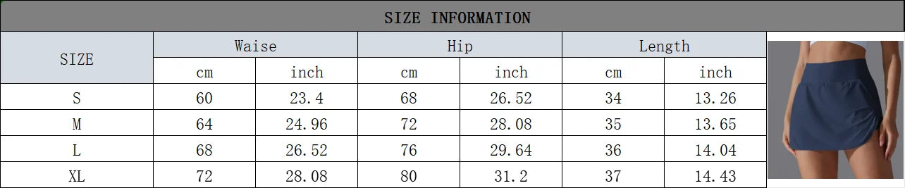 High-Waist Active Tennis Skirt