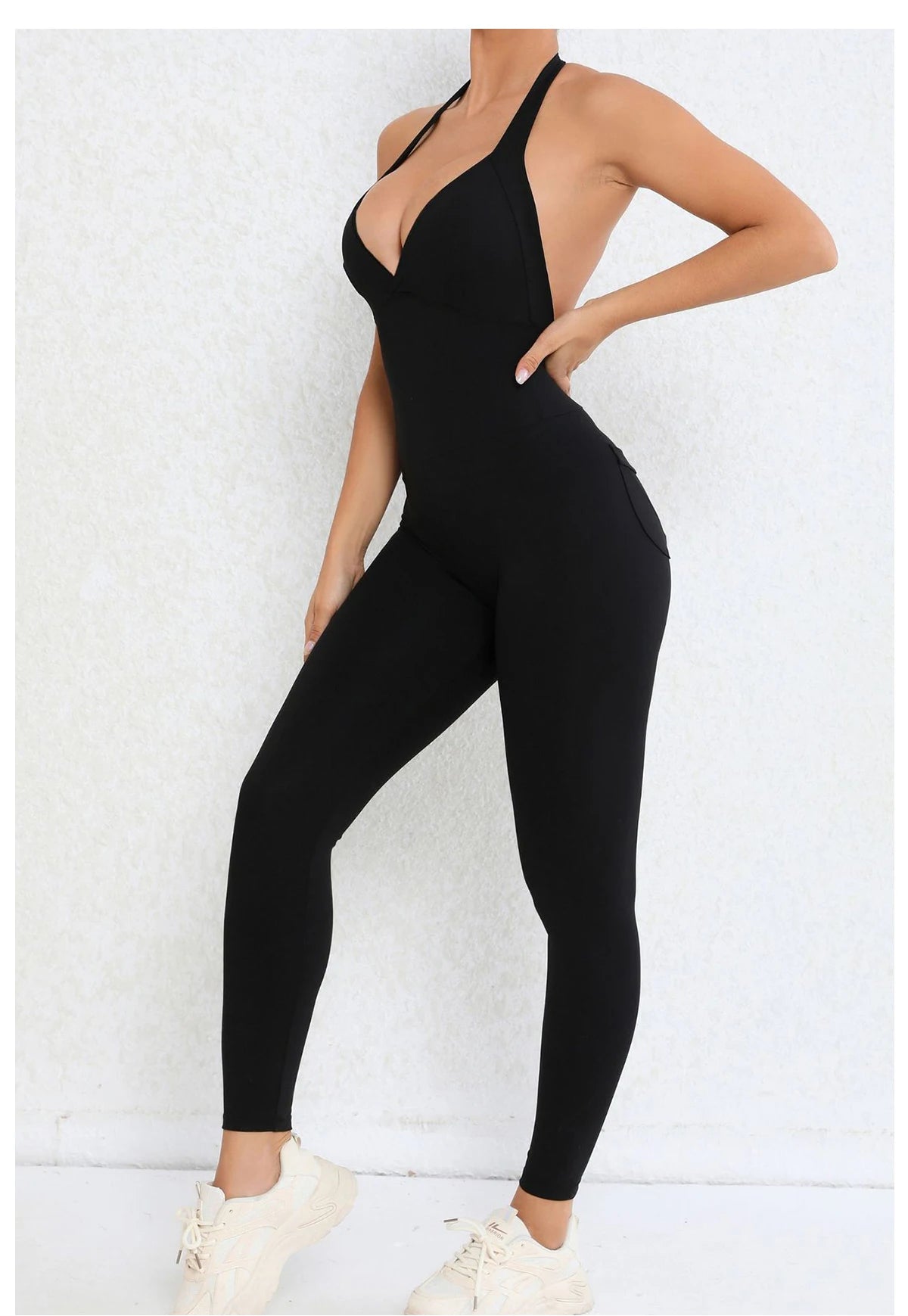 Backless Sculpting Gym Jumpsuit