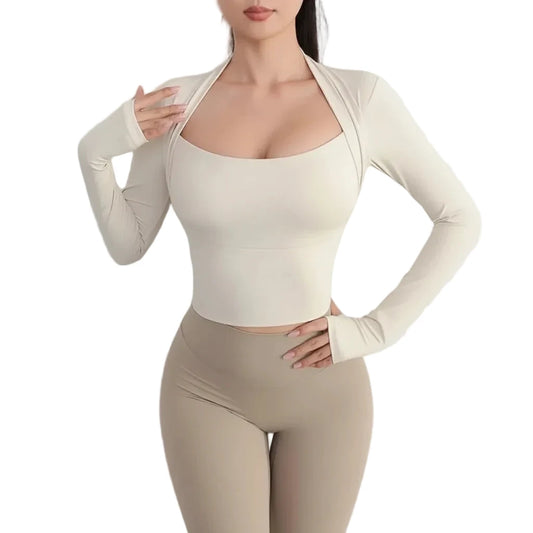 Elegant Long Sleeve Yoga Workout Top