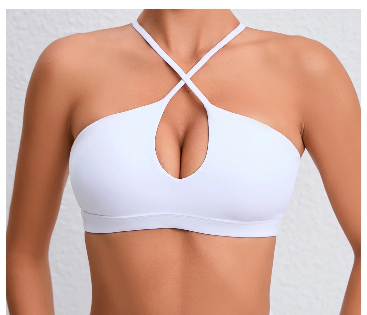 Women's Cross-Back Sports Bra – Padded Breathable Yoga & High-Support Workout Bra