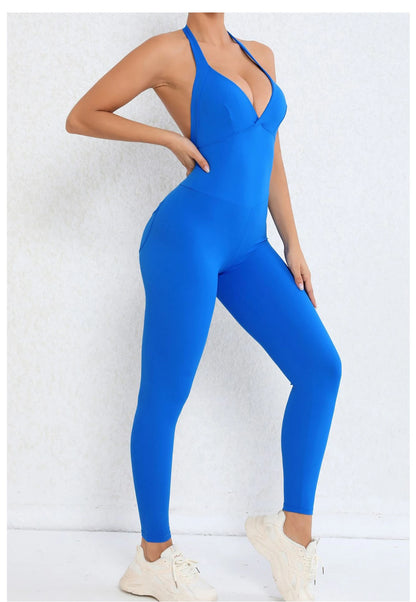 Backless Sculpting Gym Jumpsuit