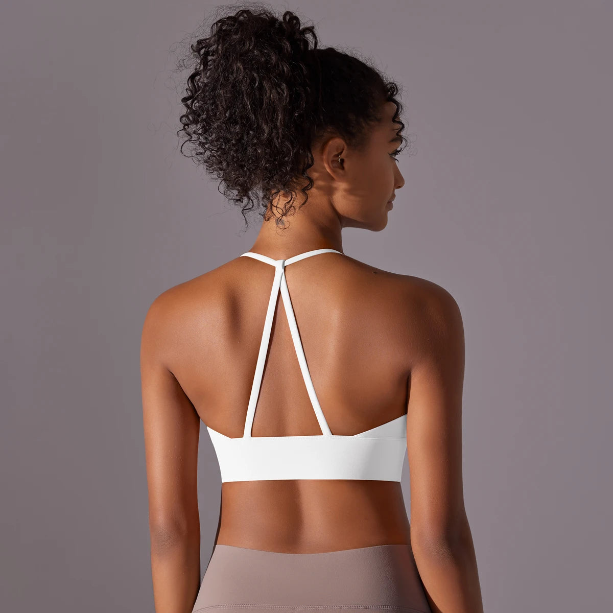 Backless Push-Up Sports Bra with Removable Pads