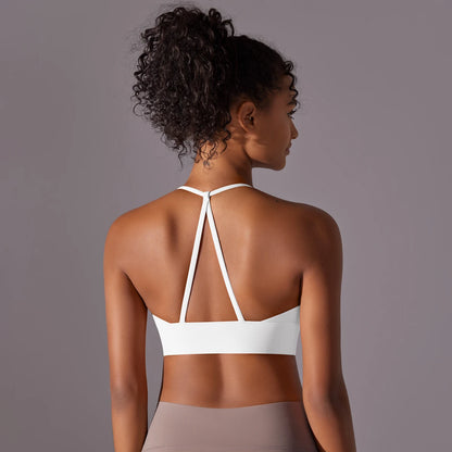 Backless Push-Up Sports Bra with Removable Pads