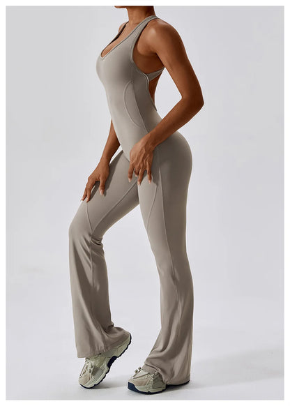 Women's Seamless Fitness Jumpsuit – Stretch One-Piece Yoga & Workout Romper