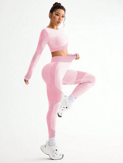 2-Piece Seamless Women's Workout Set – Breathable Sports Bra & High-Waisted Leggings Yoga Outfit