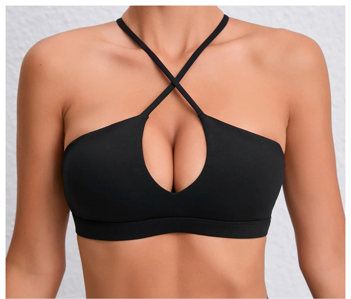 Women's Cross-Back Sports Bra – Padded Breathable Yoga & High-Support Workout Bra