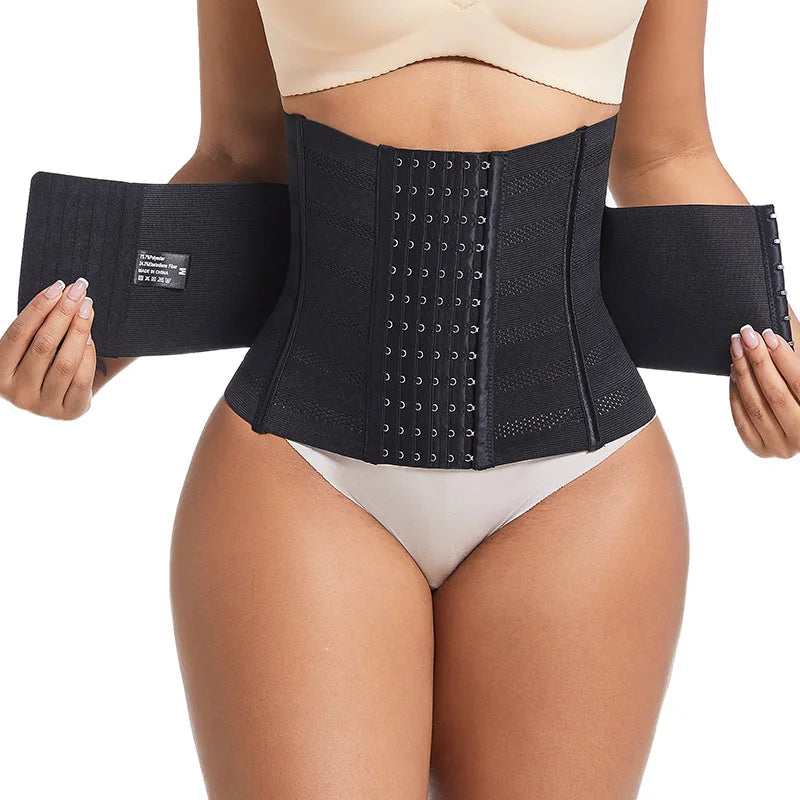 Women’s Firm Control Waist Trainer Corset – Double Tummy Control Body Shaper