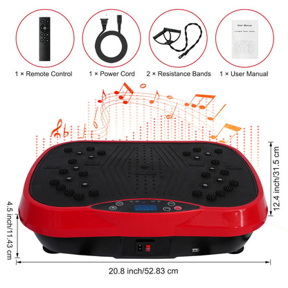 Portable Vibration Plate with Resistance Bands